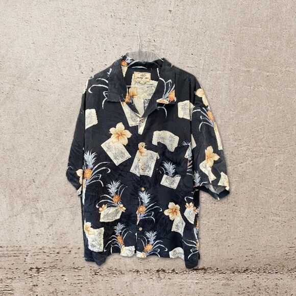 Jamaica Jaxx Silk Hawaiian Shirt - Picture 1 of 7